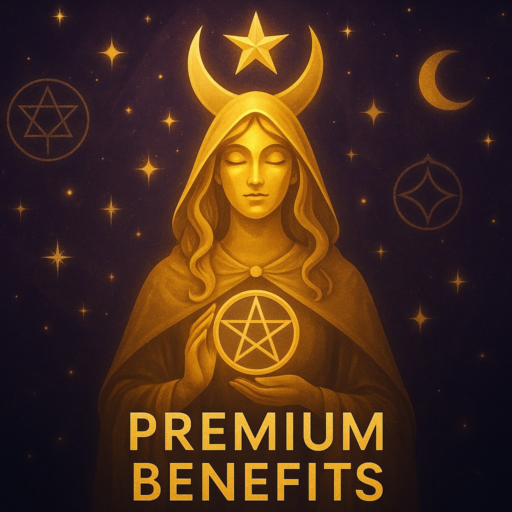 Premium tarot features showcased on different devices